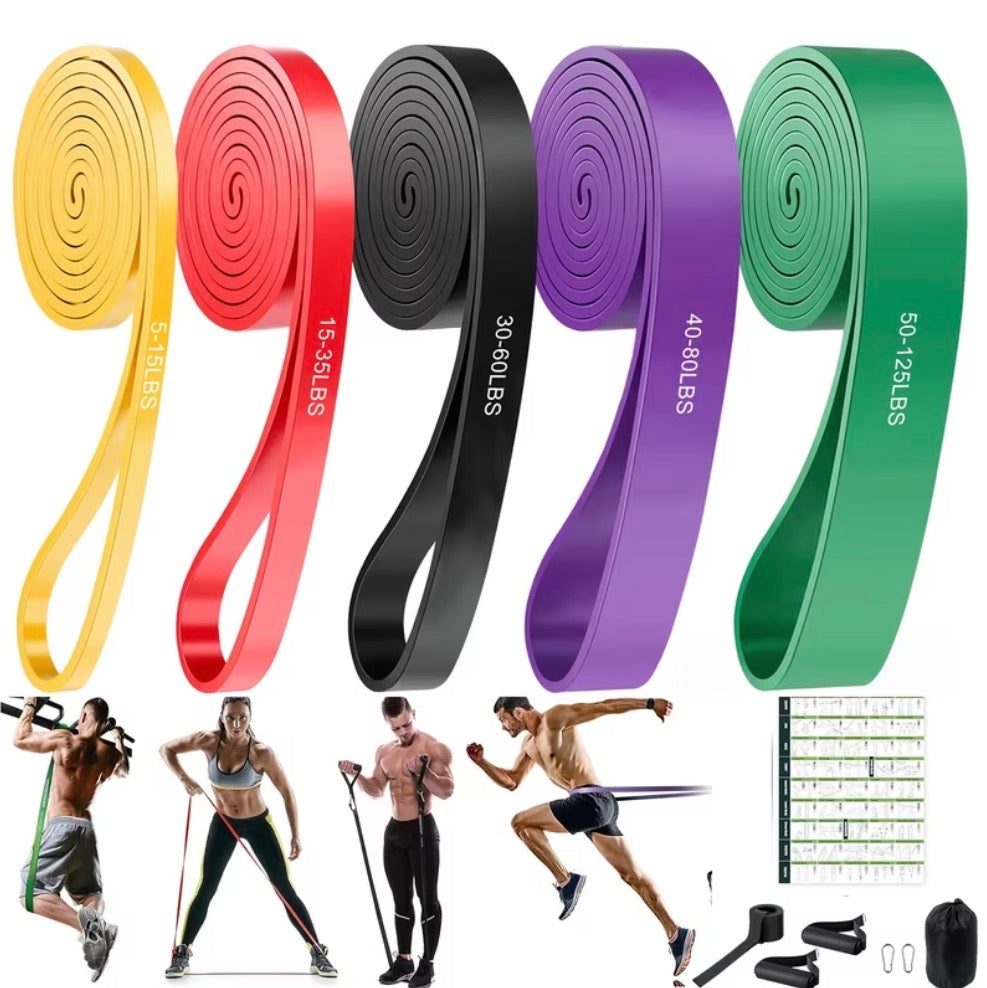 Exercise Resistance Band 5pcs – Workout Bands for Men & Women, Home Gym Training