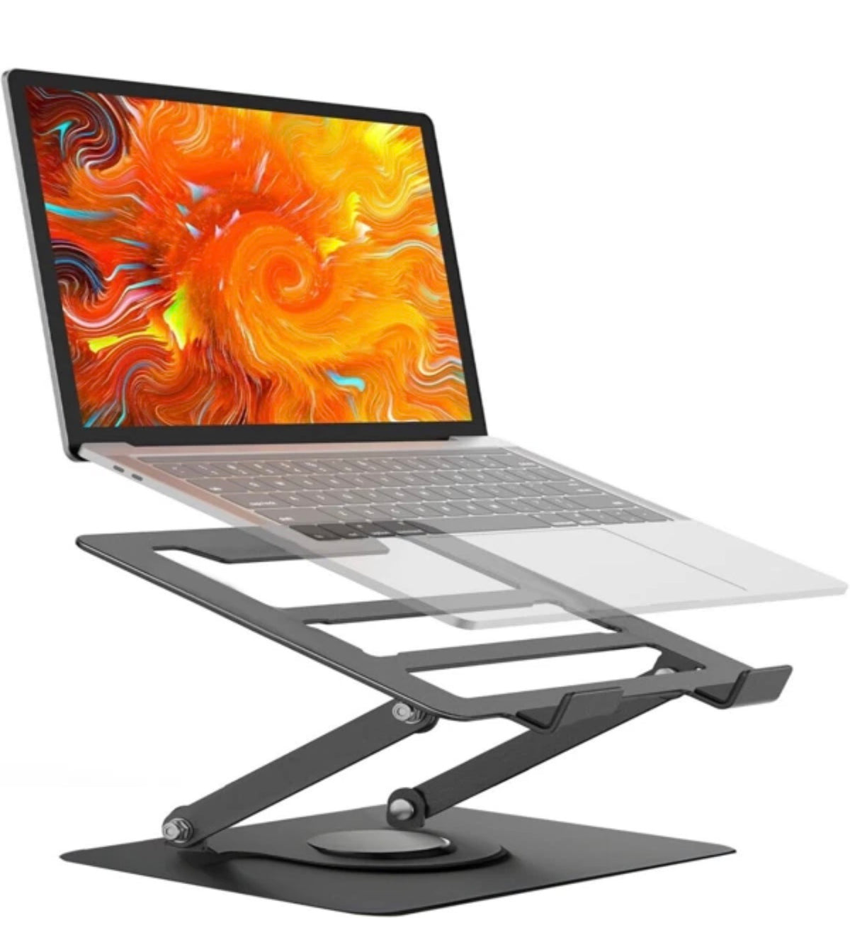 360° Rotating Laptop Stand Adjustable Metal Holder for Desk
