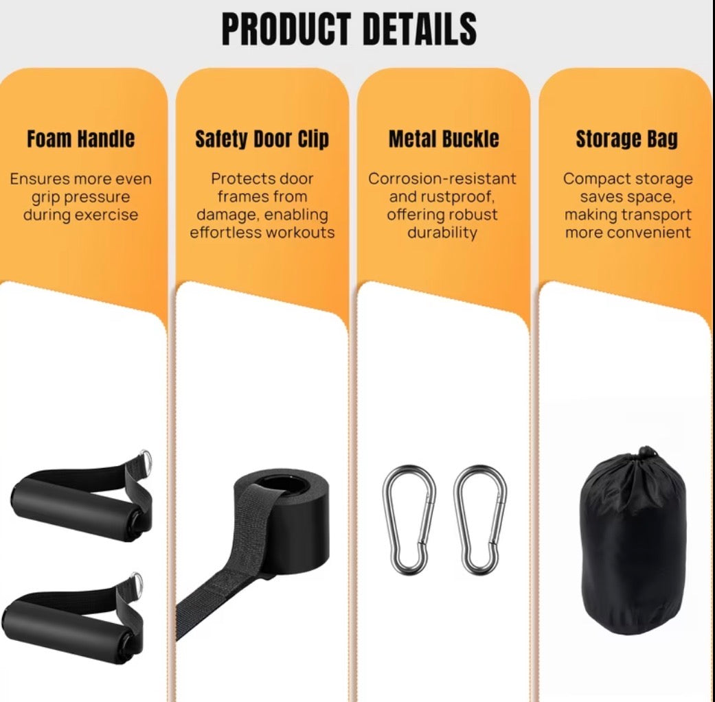 Exercise Resistance Band 5pcs – Workout Bands for Men & Women, Home Gym Training
