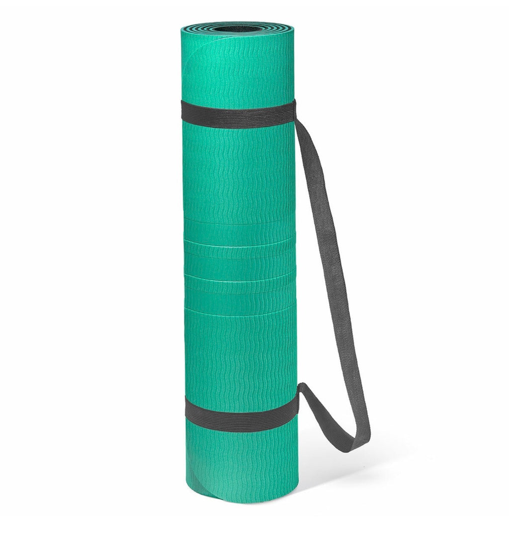 Adidas Double Sided Yoga Mat 6mm EVA TPE Non Slip Exercise Fitness Green